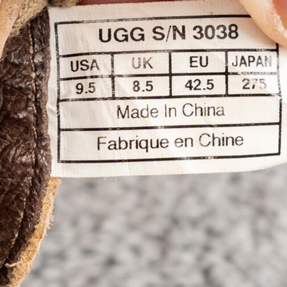 UGG Tan Suede Moc Toe Ankle Chukka Lace Boots Mens 9.5 - Picture 6 of 7